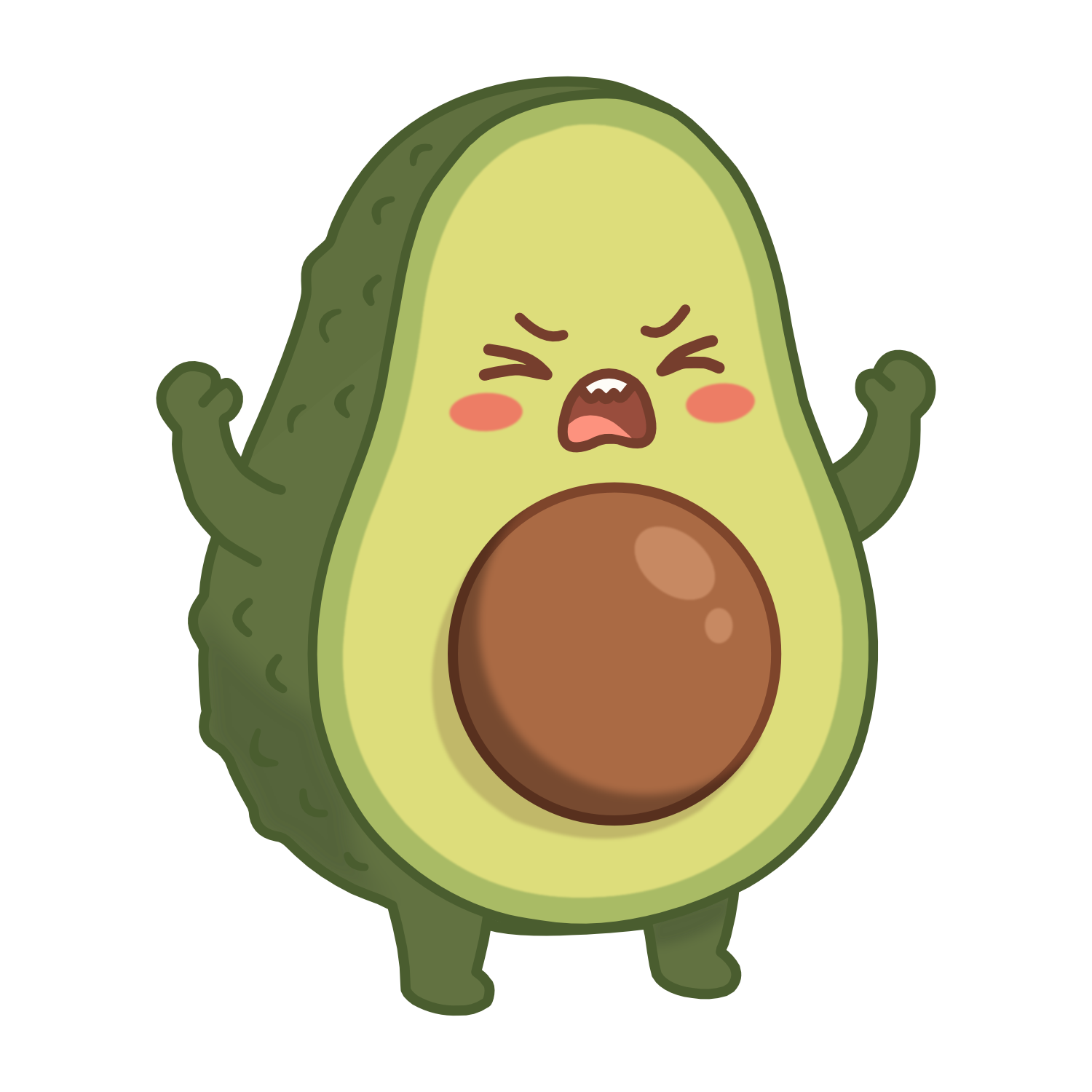 Angry Avocado, a anger food character